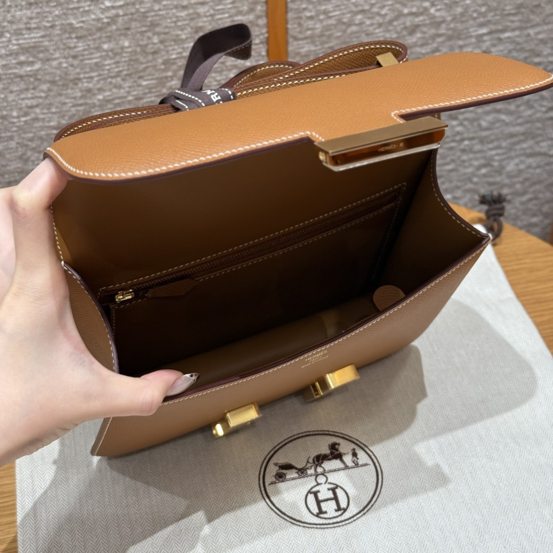 高仿Hermes*Constance24系列H080170EP37金棕色牛皮金扣純手工