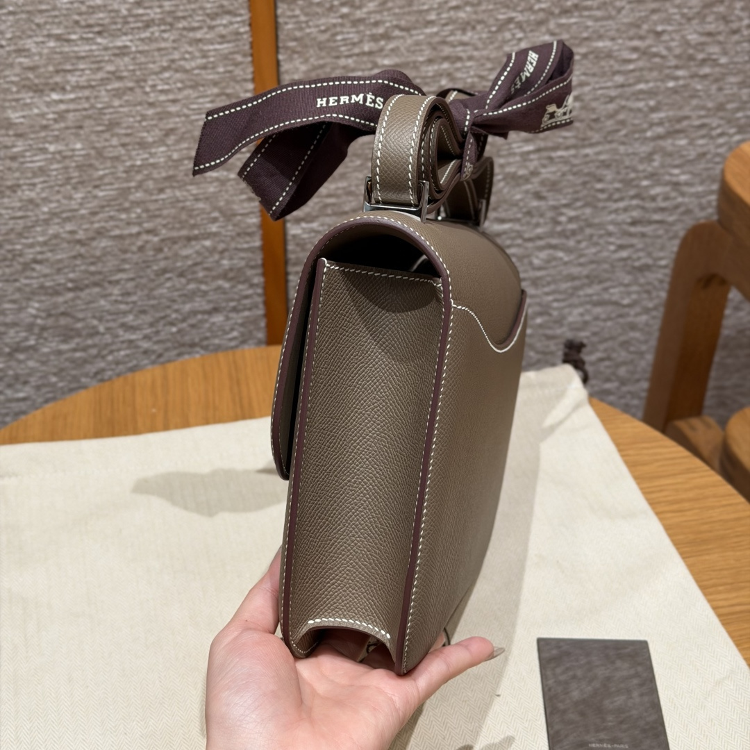 高仿Hermes*Constance24系列H080170EP18大象灰牛皮銀扣純手工