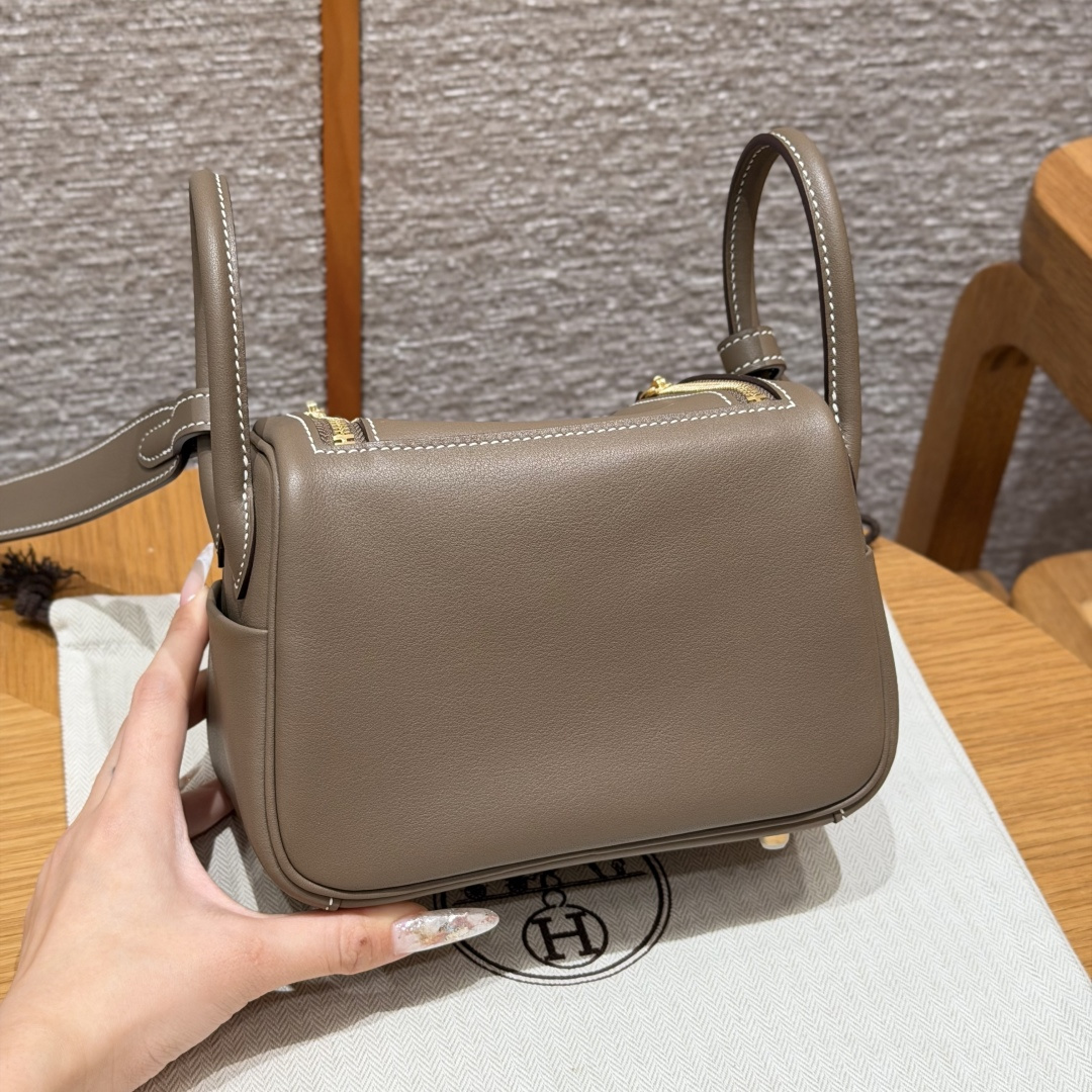 高仿Hermes*Lindy19系列H079086SW18大象灰牛皮金扣純手工