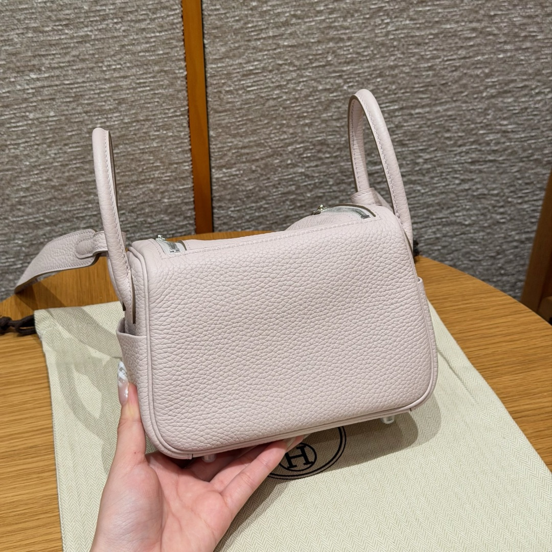 高仿Hermes*Lindy19系列H079086TC09夢幻紫牛皮銀扣純手工