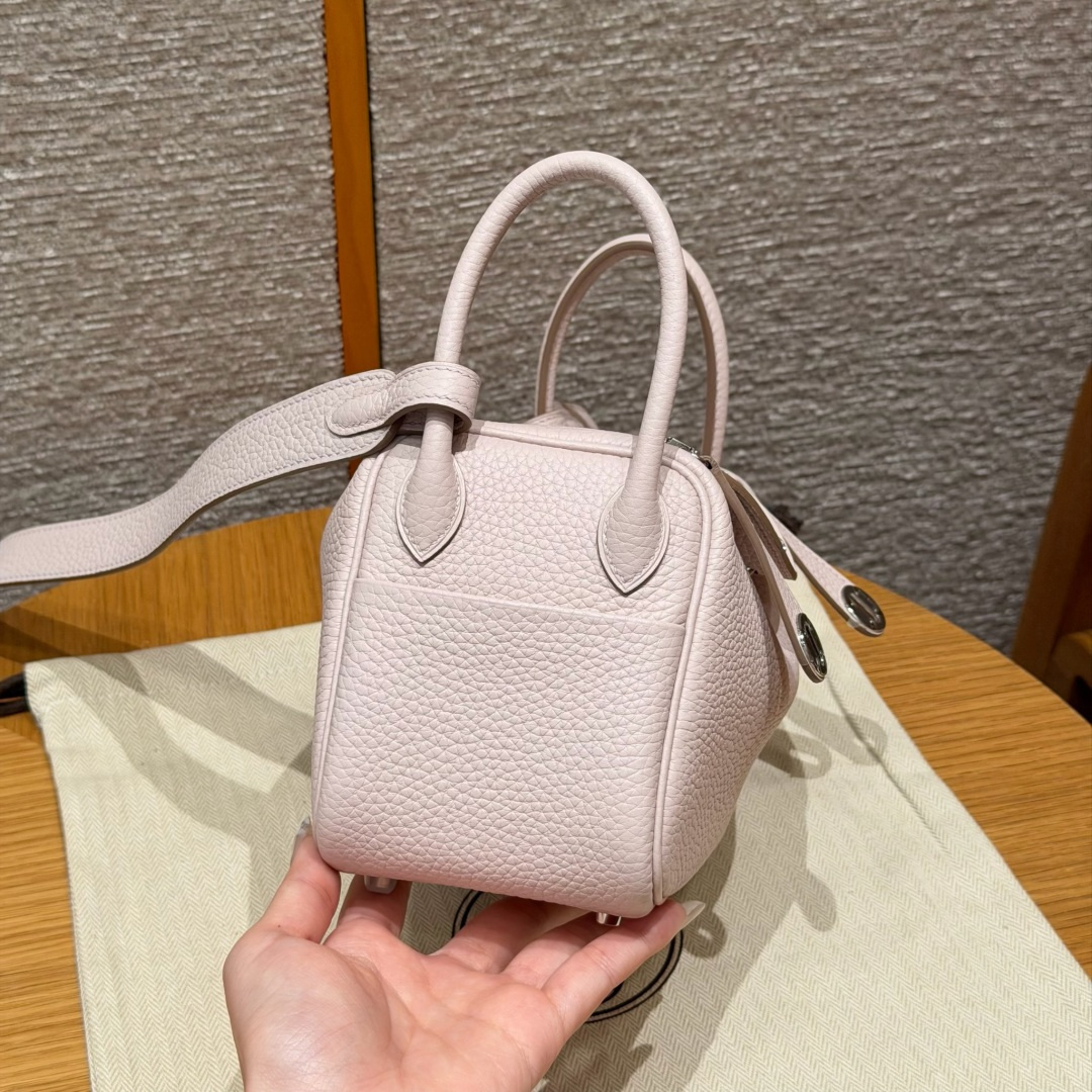 高仿Hermes*Lindy19系列H079086TC09夢幻紫牛皮銀扣純手工