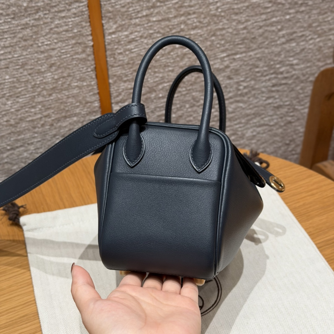 高仿Hermes*Lindy19系列H079086SW88石墨灰牛皮金扣純手工