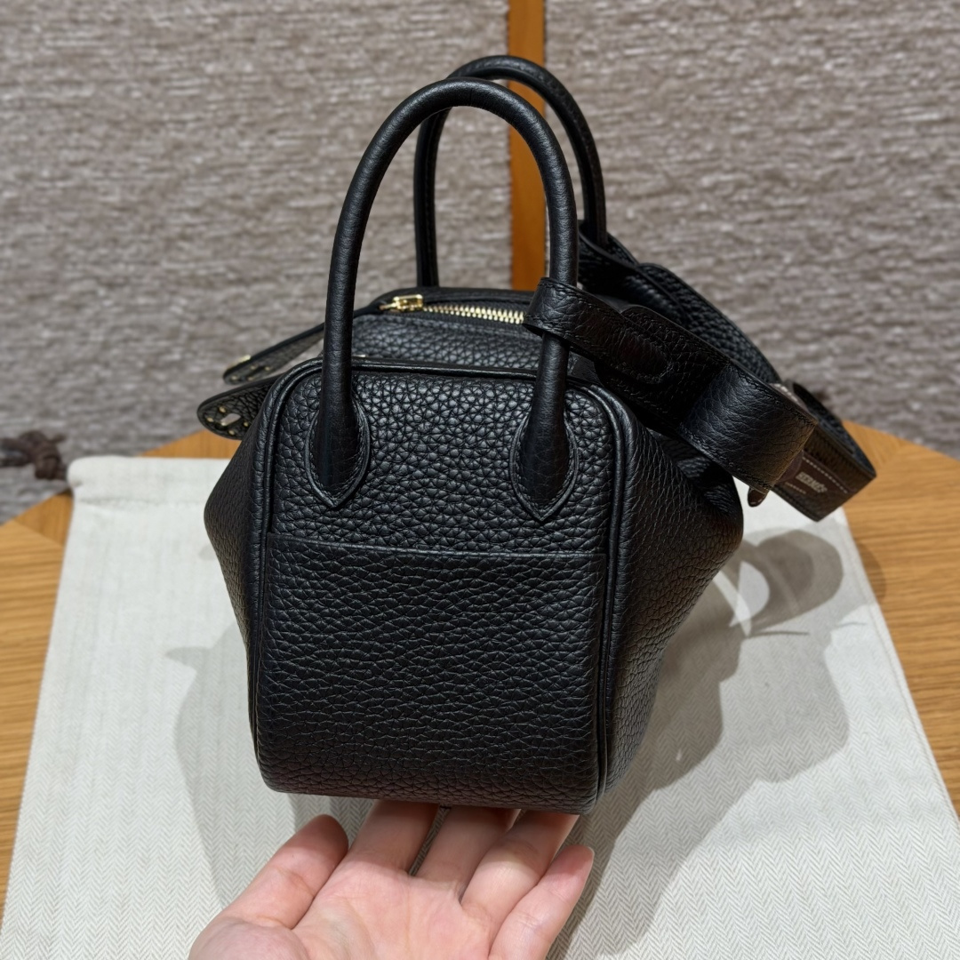 高仿Hermes*Lindy19系列H079086TC89黑色牛皮金扣純手工