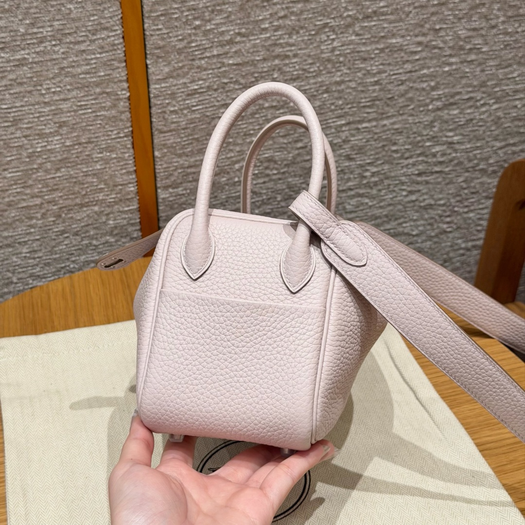 高仿Hermes*Lindy19系列H079086TC09夢幻紫牛皮銀扣純手工