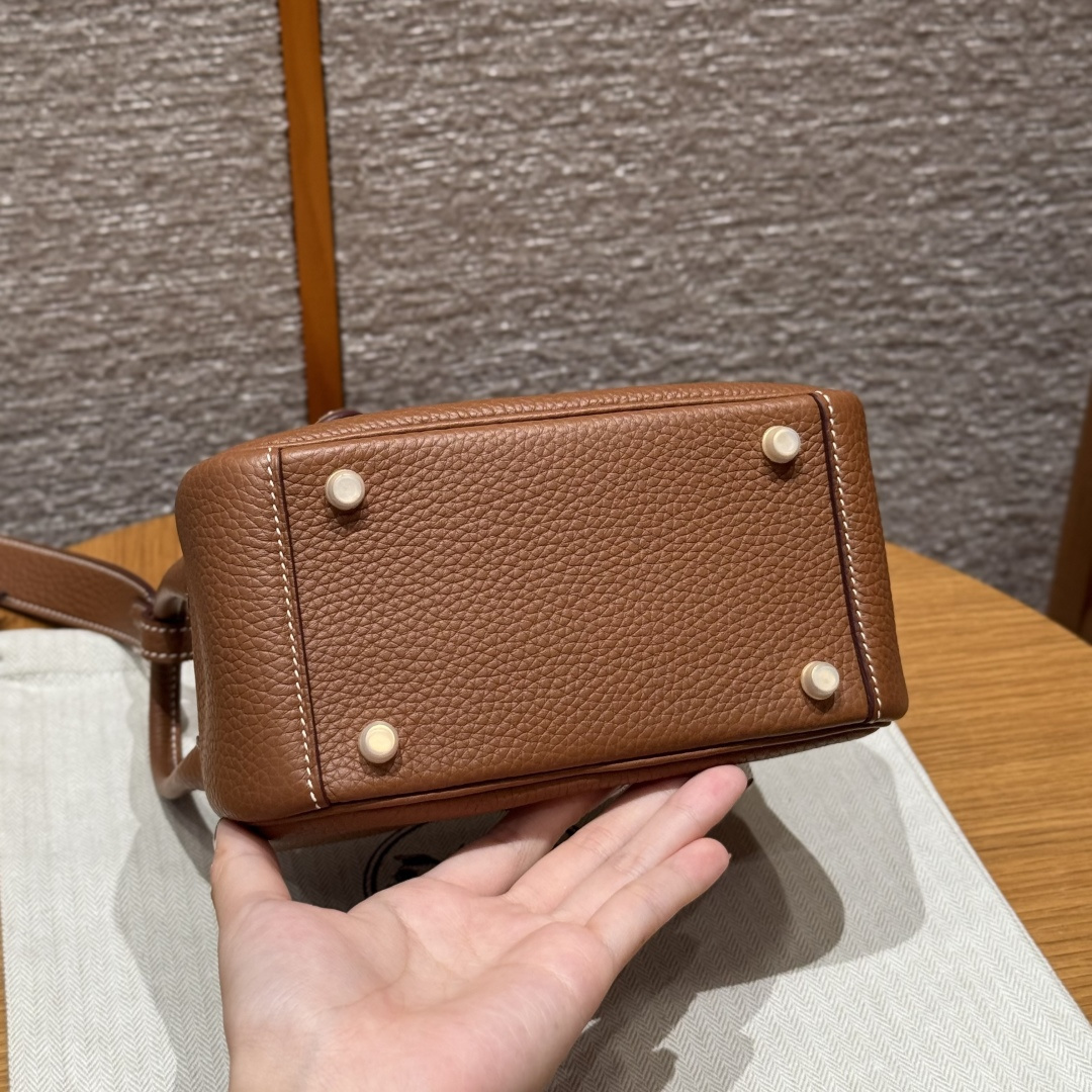 高仿Hermes*Lindy19系列H079086TC37金棕色牛皮金扣純手工
