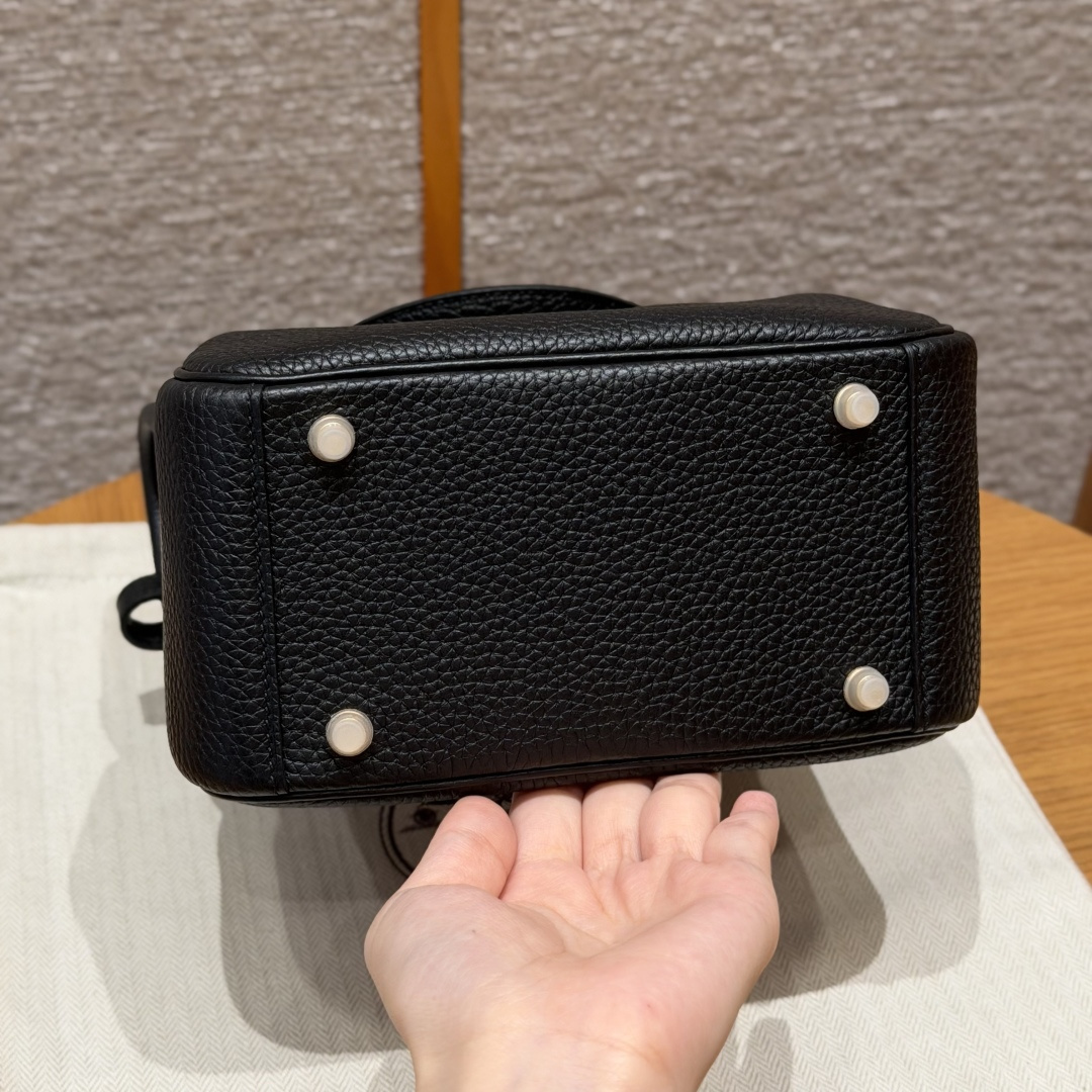 高仿Hermes*Lindy19系列H079086TC89黑色牛皮金扣純手工