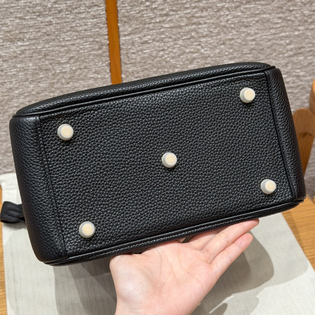高仿Hermes*Lindy26系列H073428TC89黑色牛皮金扣純手工