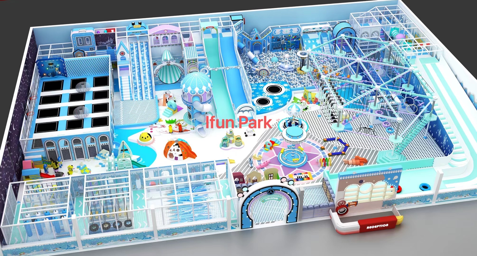 snow theme soft playground