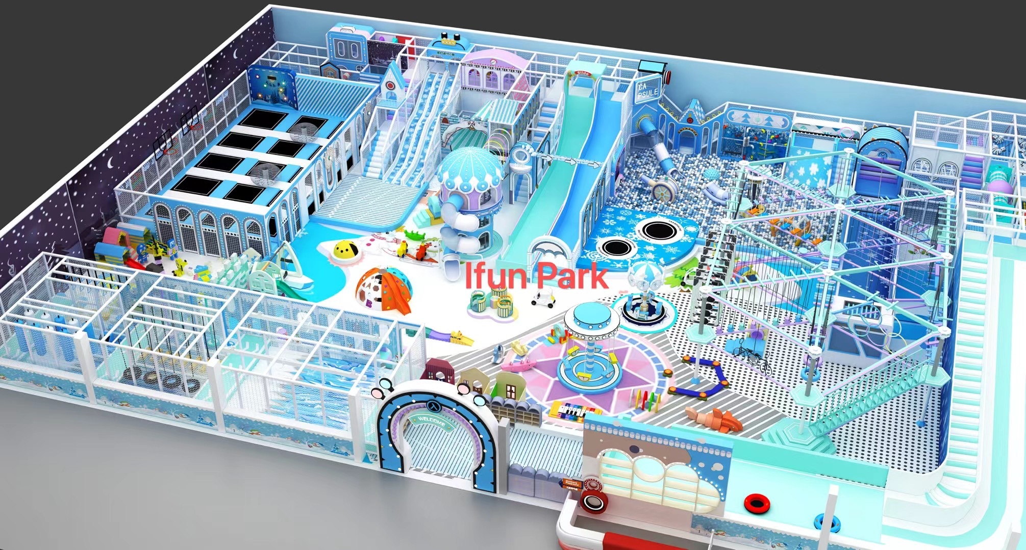 snow theme soft playground