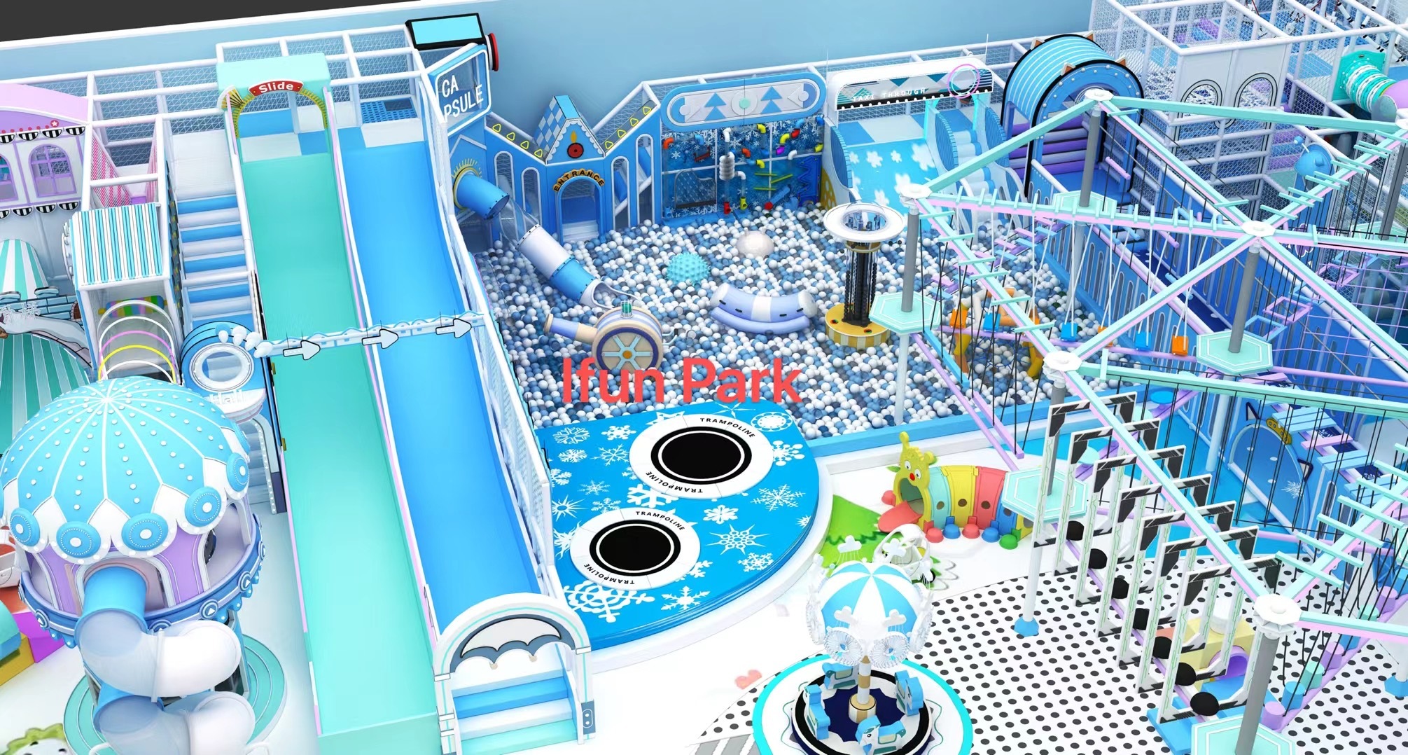 snow theme soft playground