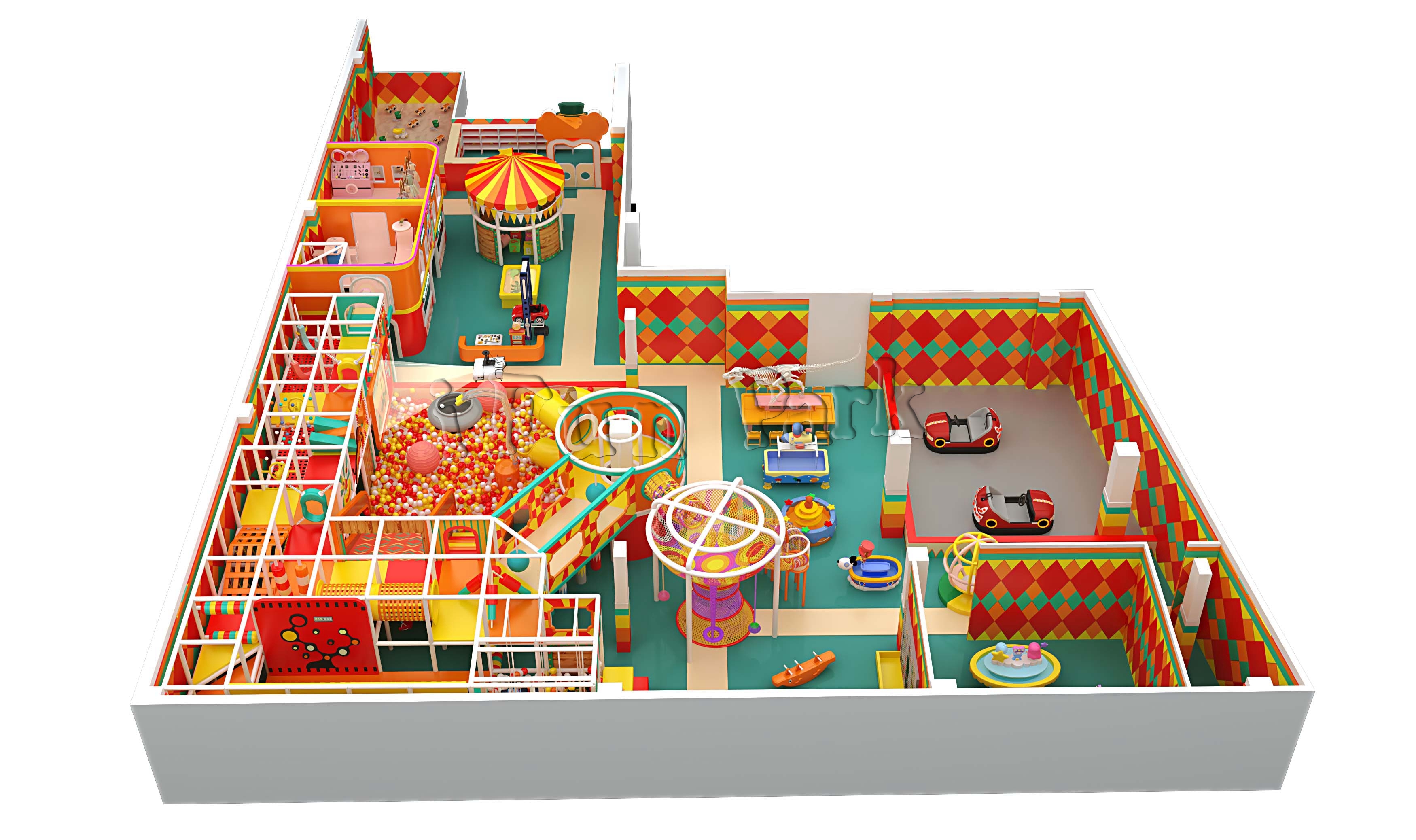 400m2 Circus Theme Soft Playground