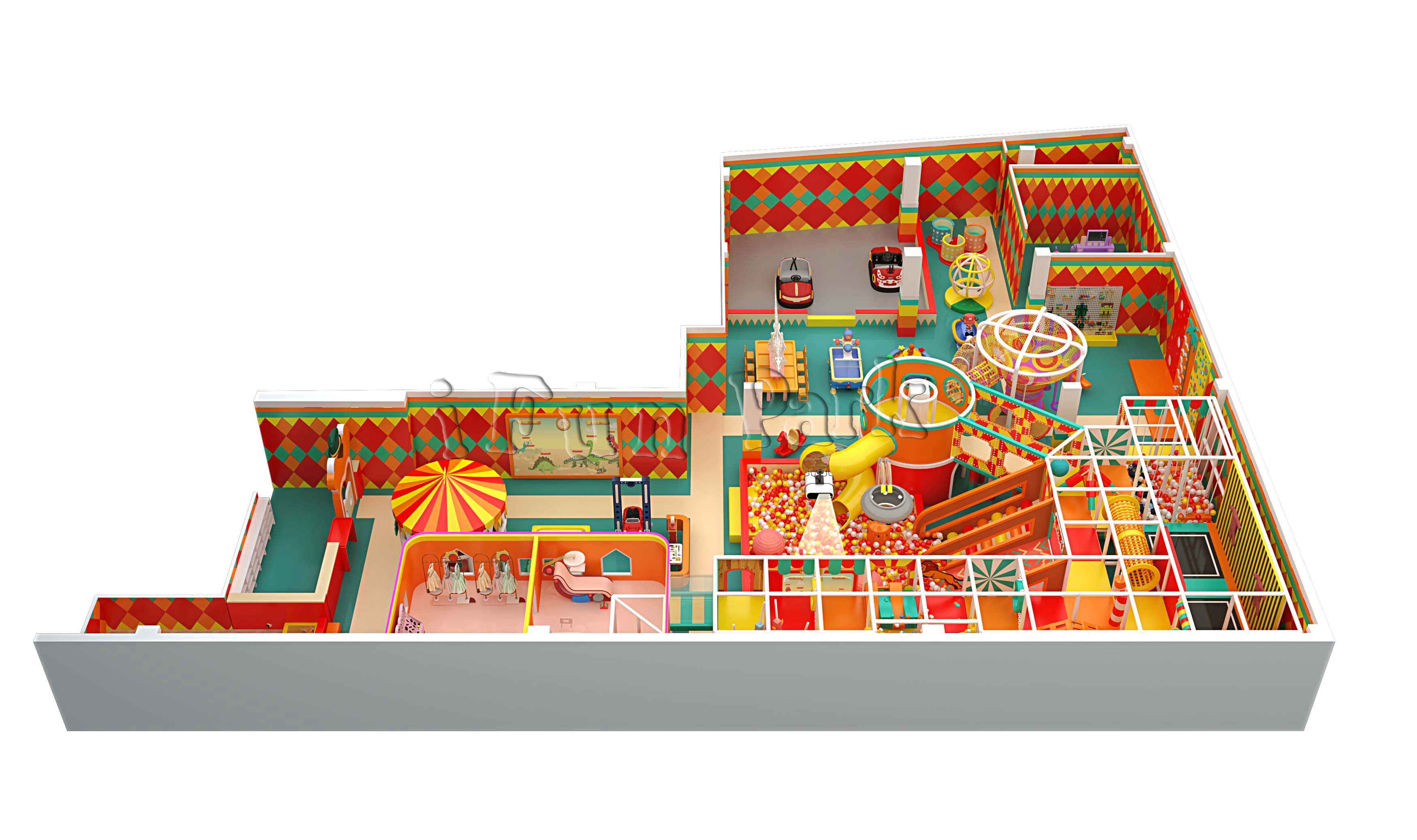 400m2 Circus Theme Soft Playground