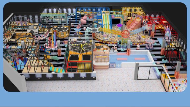 1300 m2 Colorful Soft Playground
