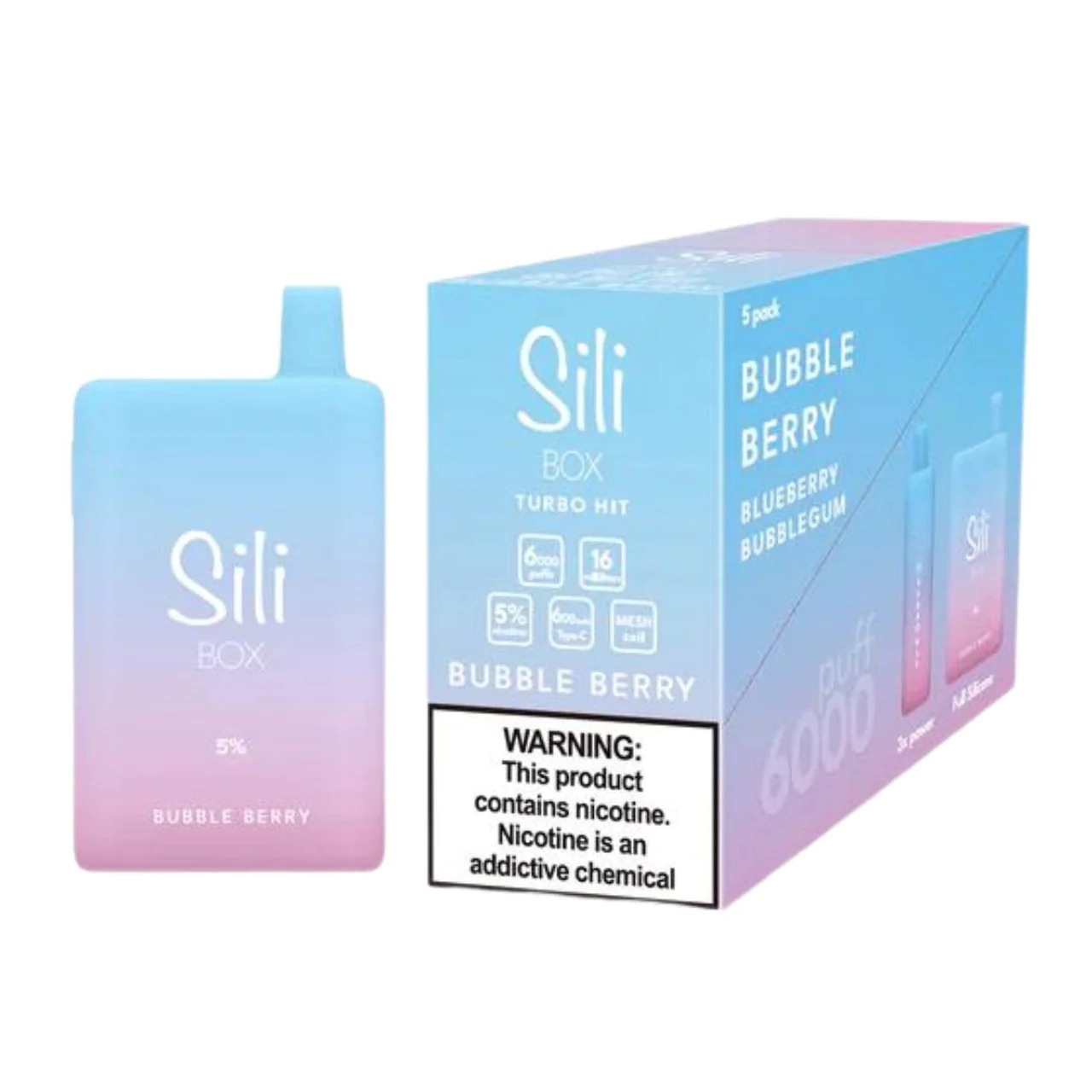 Sili Box Disposable Turbo Hit 6000 Puffs -Mixed flavors