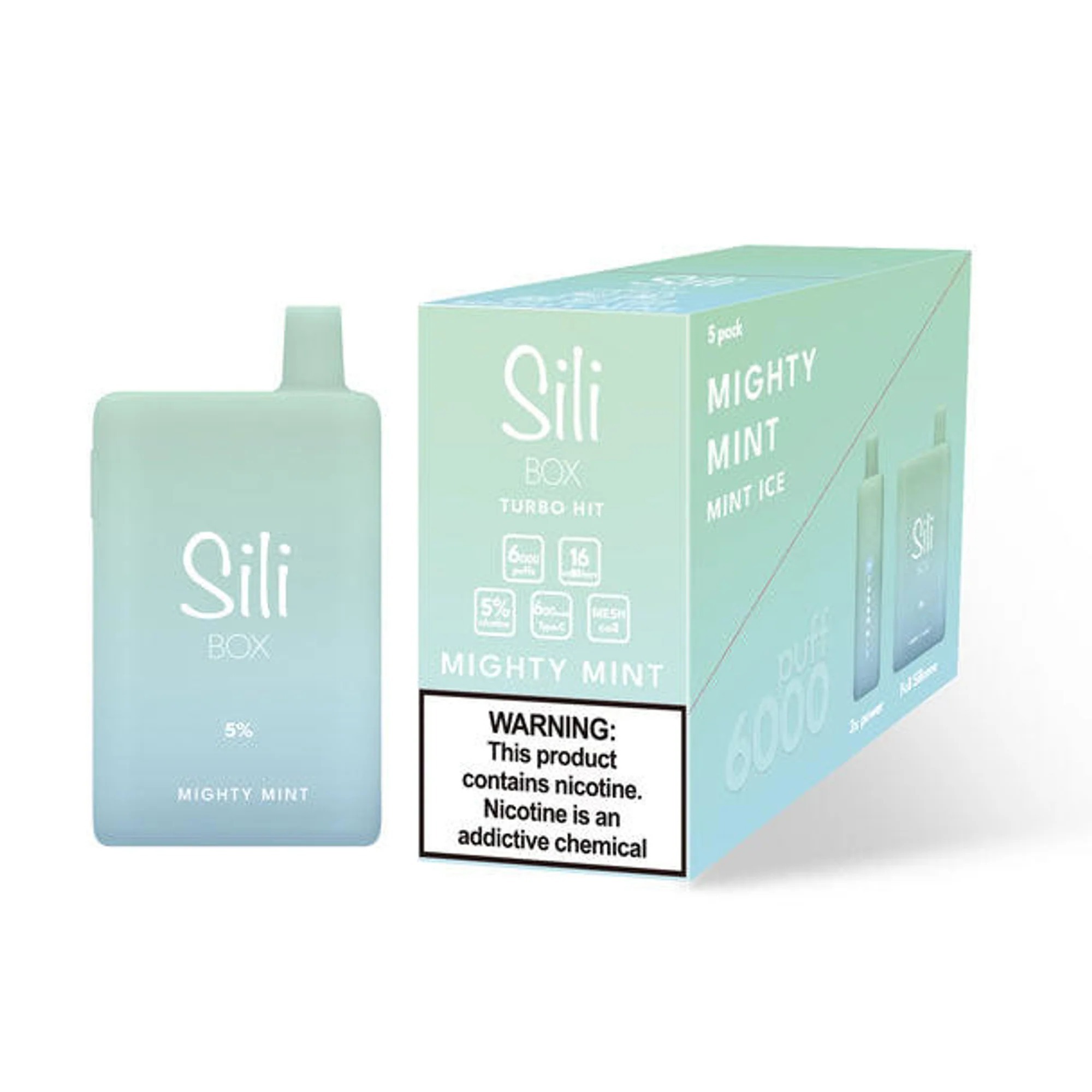 SILI BOX DISPOSABLE TURBO HIT 6000 PUFFS -FRUIT ICE