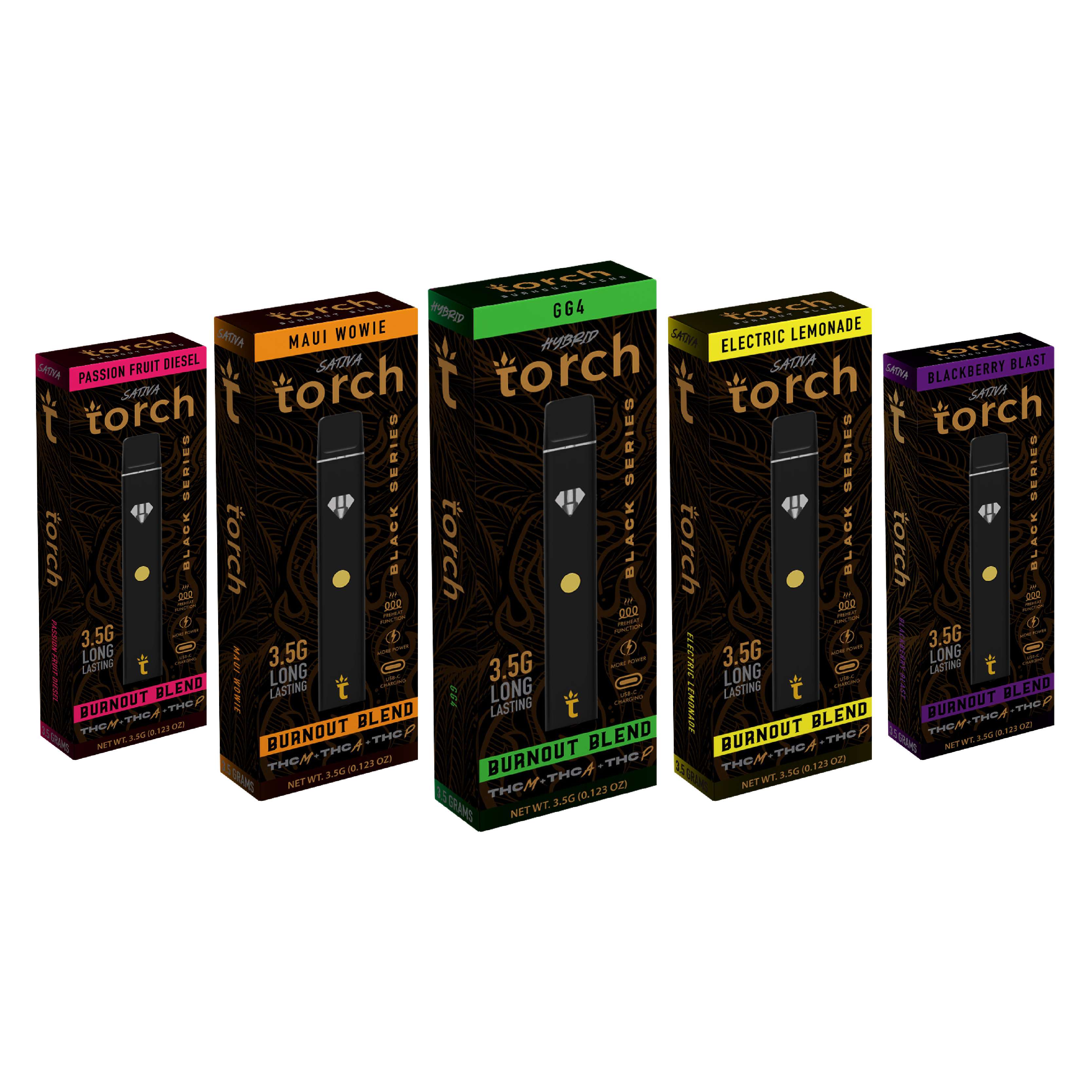 TORCH BURNOUT BLEND BLACK SERIES DISPOSABLE 3.5G