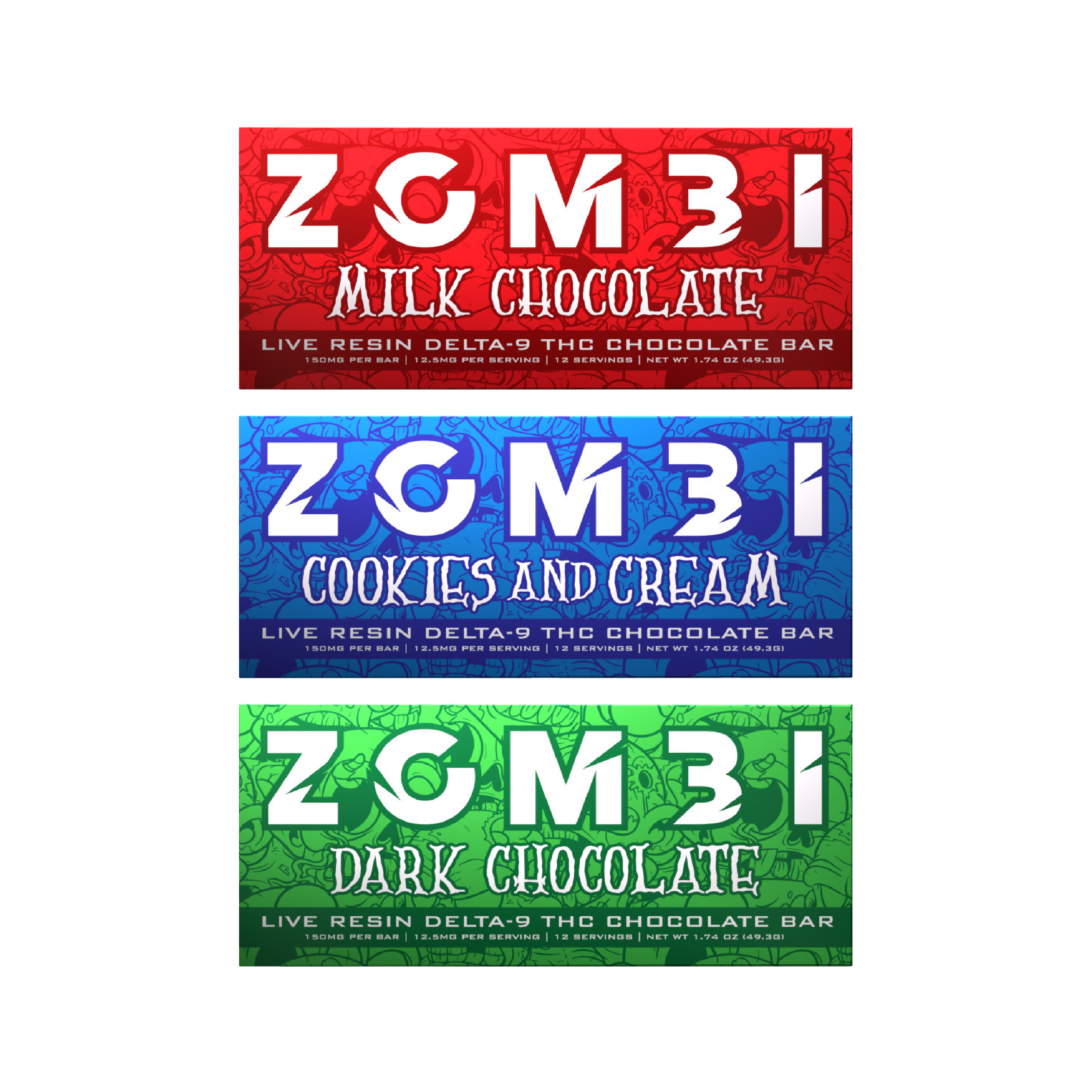 ZOMBI DELTA 9 CHOCOLATE BAR 150MG