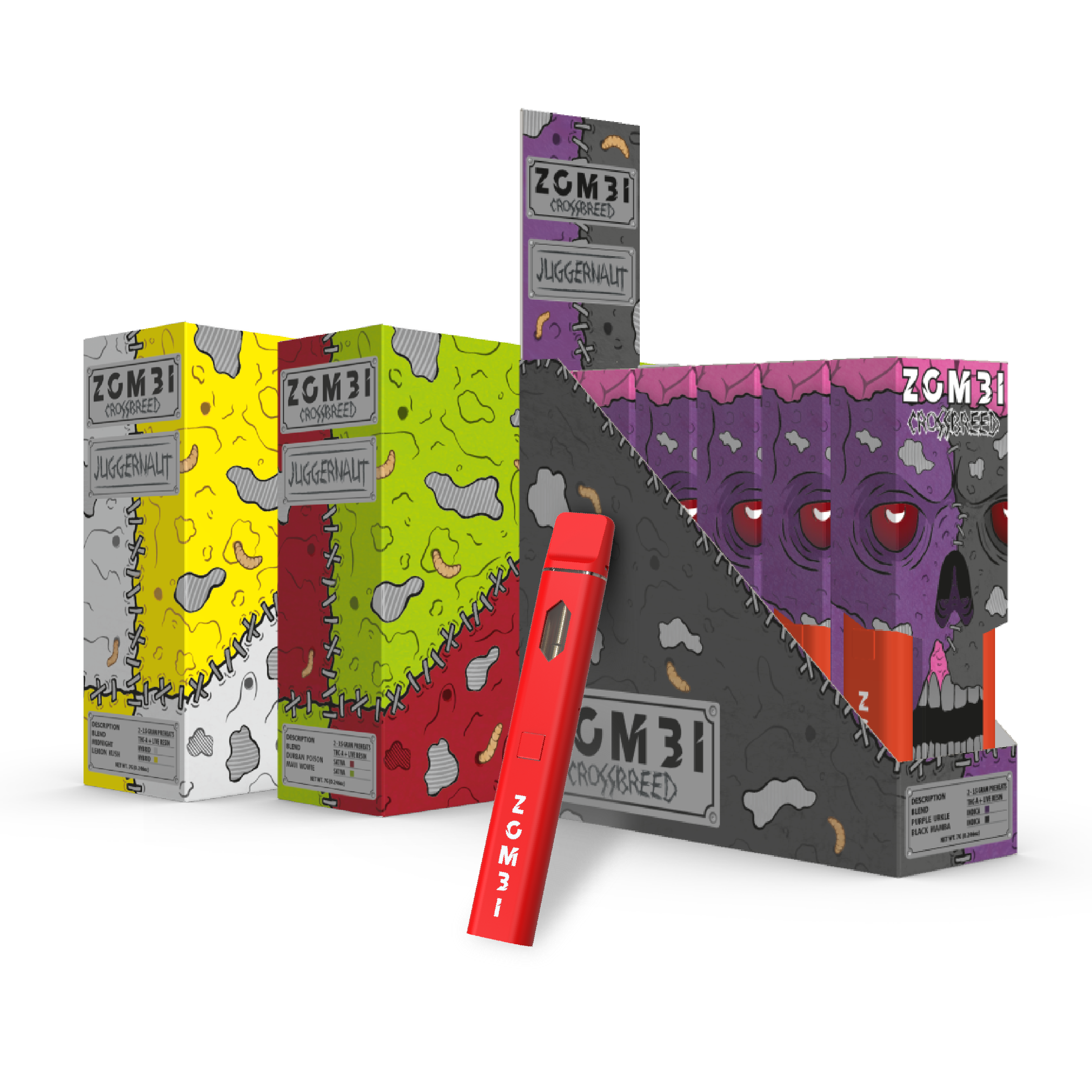 ZOMBI CROSSBREED JUGGERNAUT - 3.5G DISPOSABLE 2PK(7G)