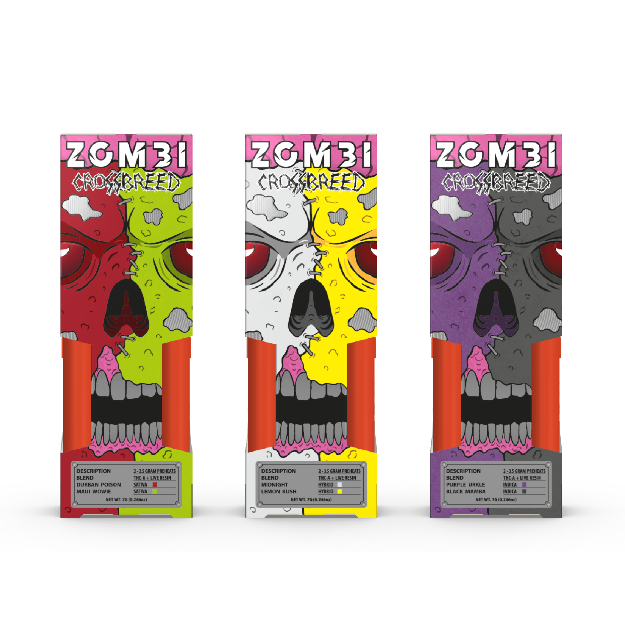 ZOMBI CROSSBREED JUGGERNAUT - 3.5G DISPOSABLE 2PK(7G)