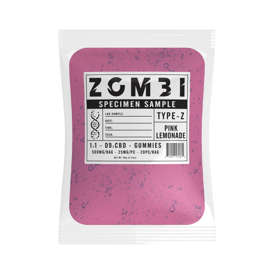 ZOMBI 1:1 - D9:CBD 500MG GUMMIES