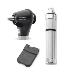 WELCH ALLYN 3.5V LED MACROVIEW PLUS OTOSCOPE SET W / IEXAMINER &amp; NICAD HANDLE