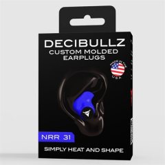 DECIBULLZ CUSTOM MOLDED EARPLUGS - BLUE