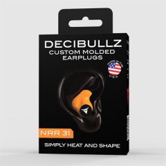DECIBULLZ CUSTOM MOLDED EARPLUGS - ORANGE