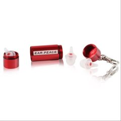 EARPEACE HD EARPLUGS - RED (PAIR W / RED CARRYING CASE &amp; BACK-UP EAR PLUG)