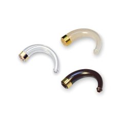 EARHOOKS - LARGE ROUND 1 / 2 MOON, CLEAR (10 / PK)