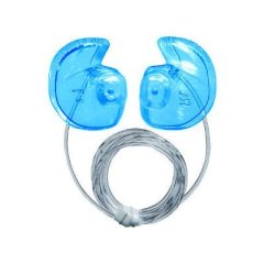 DOC'S PROPLUG NON-VENTED WITH LEASH - MEDIUM, BLUE (1 PAIR)