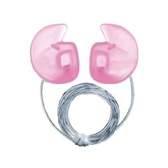 DOC'S PROPLUG NON-VENTED WITH LEASH - MEDIUM, PINK (1 PAIR)