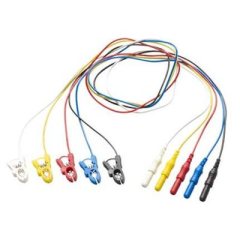 REUSABLE PINCH CLIP ELECTRODE LEADS - SET OF 5 (RBWYK)