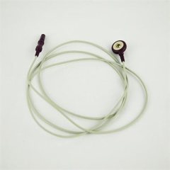 ELECTRODE LEAD FOR USE WITH DISPOSABLE SNAP ELECTRODES - PURPLE, 24" (1 EACH)