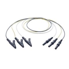 REUSABLE ALLIGATOR CLIP ELECTRODE LEADS - SET OF 3 (WYK)