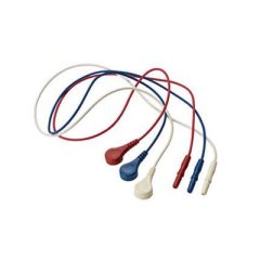 REUSABLE STANDARD BUTTON ELECTRODE LEADS - SET OF 3 (RBW)