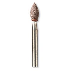 DREMEL ALUMINUM OXIDE GRINDING STONE - FLAME SHAPE, 1 / 8" SHANK