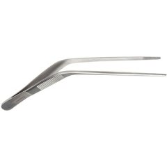 DISPOSABLE WILDE EAR FORCEPS, ANGLED, 12.7CM SERRATED TIPS