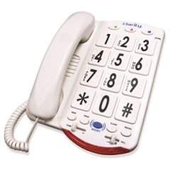 CLARITY JV35 BIG BUTTON PHONE (WHITE KEYS / BLACK LETTERING)