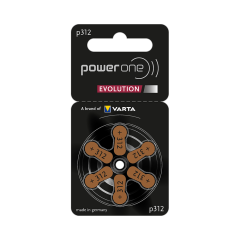 PowerOne EVOLUTION Batteries – Size 312 (6 Pack, 60 Box)