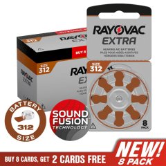 Rayovac Extra Batteries – Size 312 (64 Pack + 16 Free)