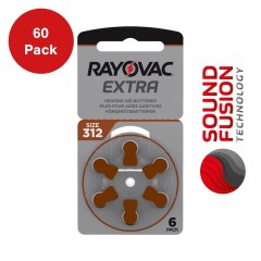 Rayovac Zinc Air Cell Batteries – Size 312 (60 Pack)