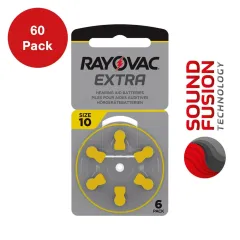 Rayovac Zinc Air Cell Batteries – Size 10 (60 Pack)