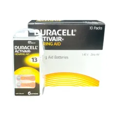 Duracell Activair Hearing Aid Batteries – Size 13 (60 Pack)