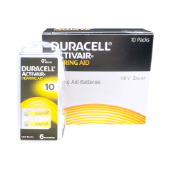 Duracell Activair Hearing Aid Batteries – Size 10 (60 Pack)