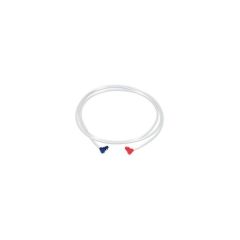 Clear Plastic Cord with Red and Blue Screw Ends