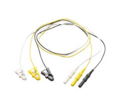 Pinch clip electrode cable 3 pcs (black, yellow, white)