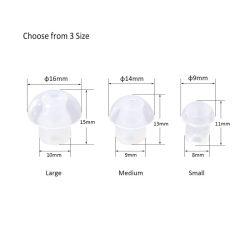 （6pcs/lot）Hearing Aid Ear Tips Earplug Domes for BTE,ITE and Pocket Hearing AIDS Ear Bud Replacements