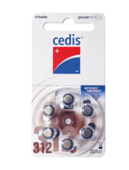 Premium Hearing Aid Battery, Size 312
