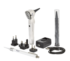 LED Otoscope 3.7 V (recharger with USB plug) + LED Ear Light