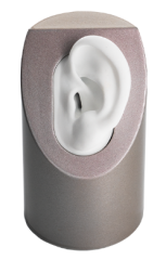 Silver Metallic Deco Column with White Left Ear Model-Large